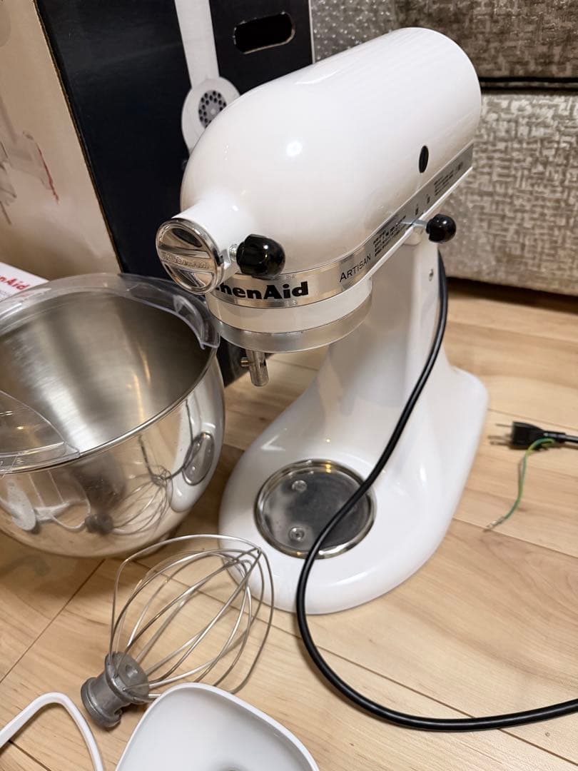 KitchenAid Artisan 4.8L ホワイト 付属品付き