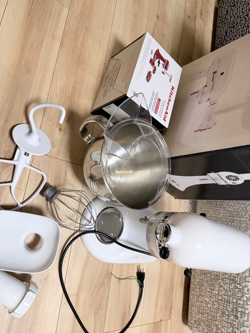 KitchenAid Artisan 4.8L ホワイト 付属品付き