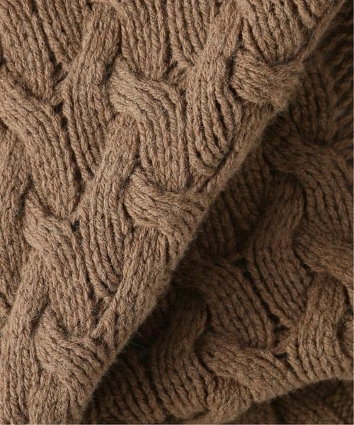 Plage　ローゲージ アランクループルオーバー キャメル