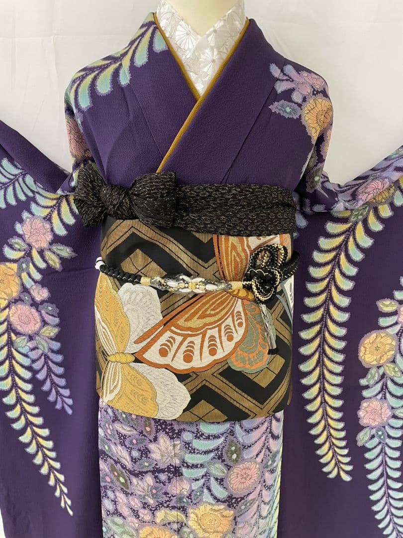 売約済み【WA-Modern】★★正絹　辻ヶ花　振袖2点セット(振袖長襦袢)★★