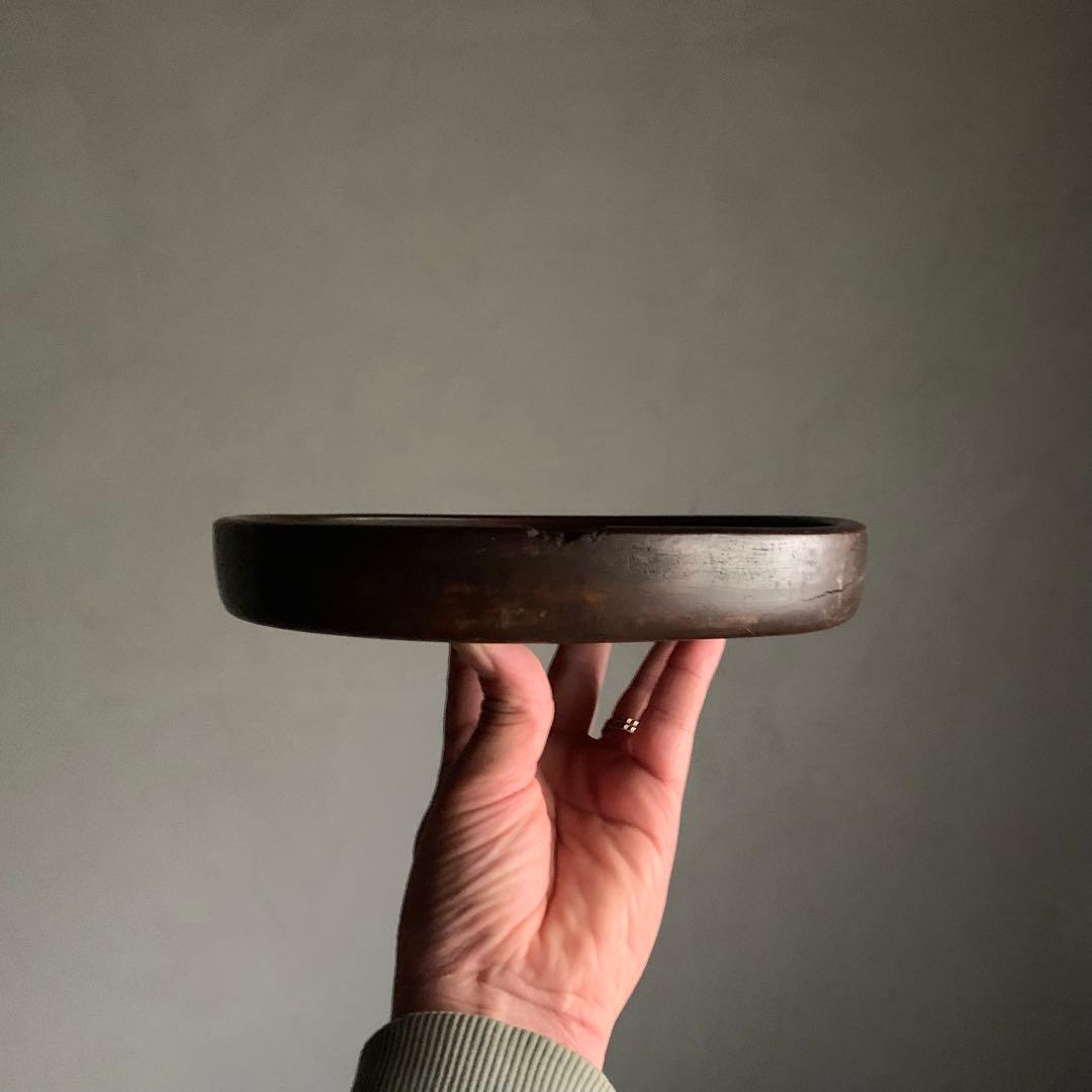 佳き姿の くりぬき盆 小ぶり 古道具 アンティーク