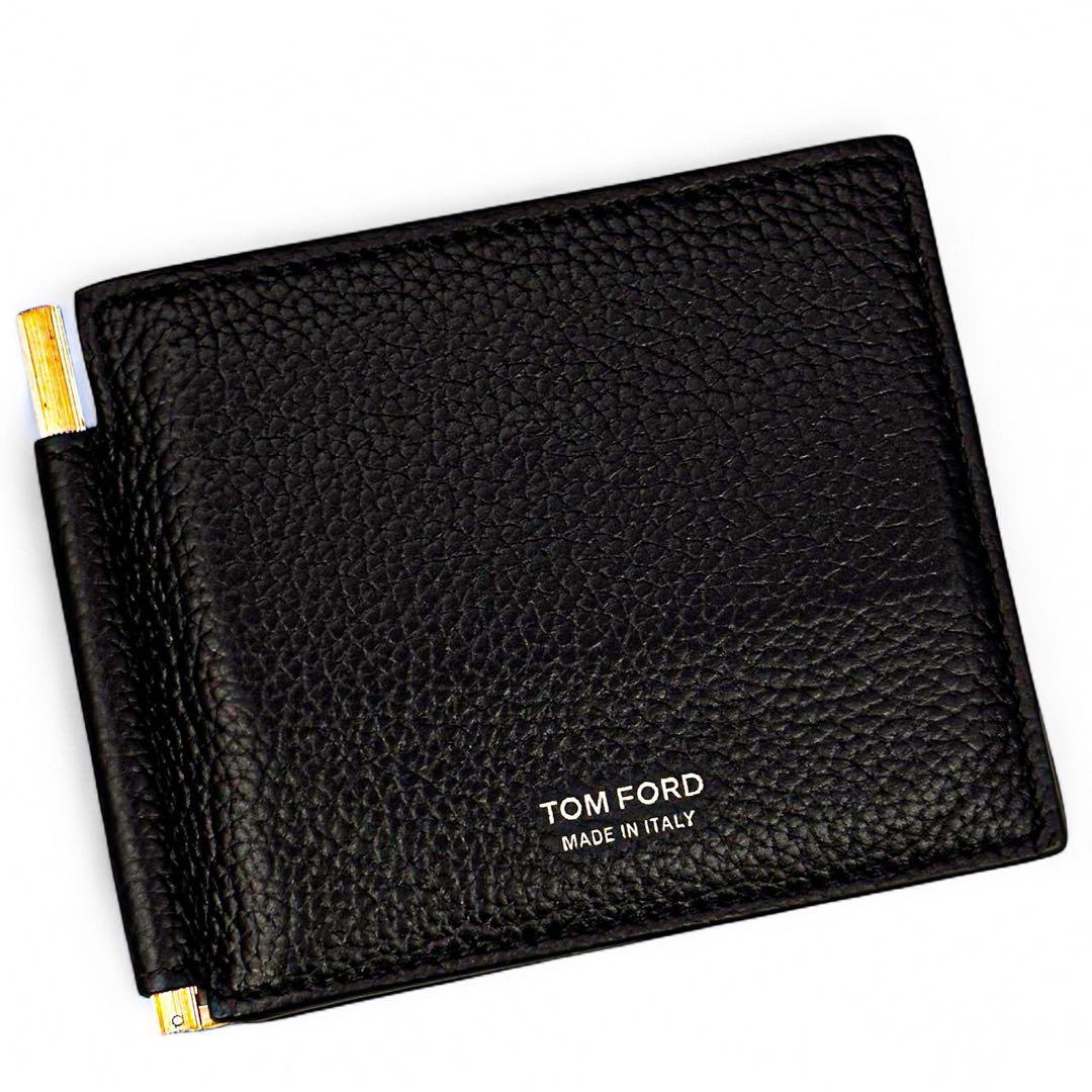 美品 トムフォード マネークリップ カードケース コンパクト 財布 ブラック 黒