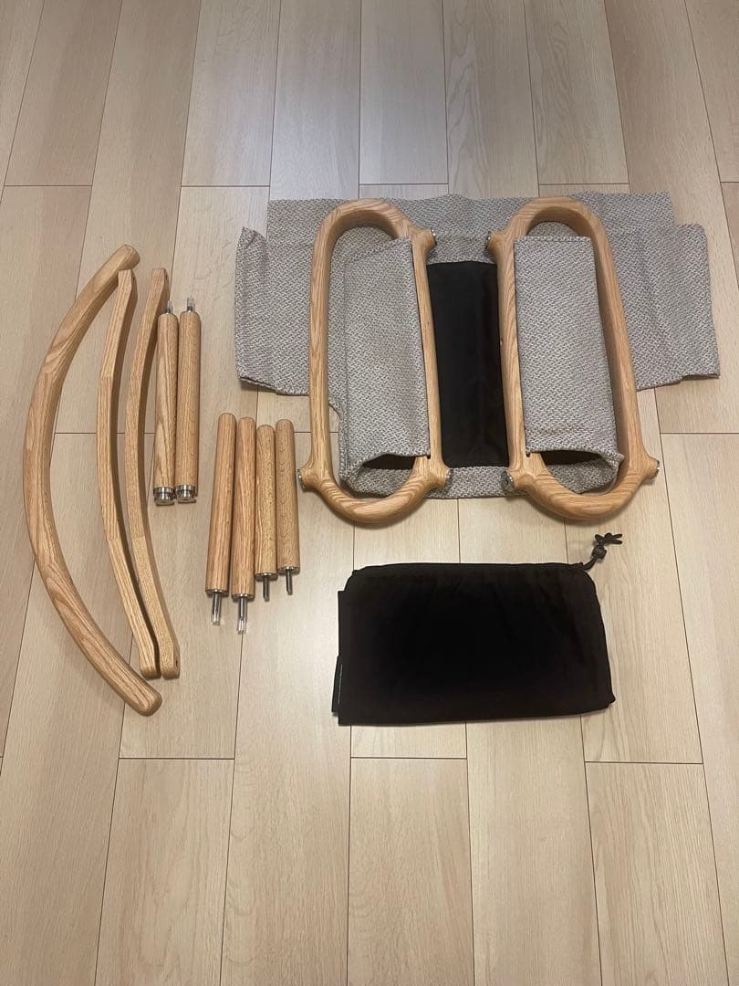 ikiki グランドチェア　オーク ファブリック テクスベージ