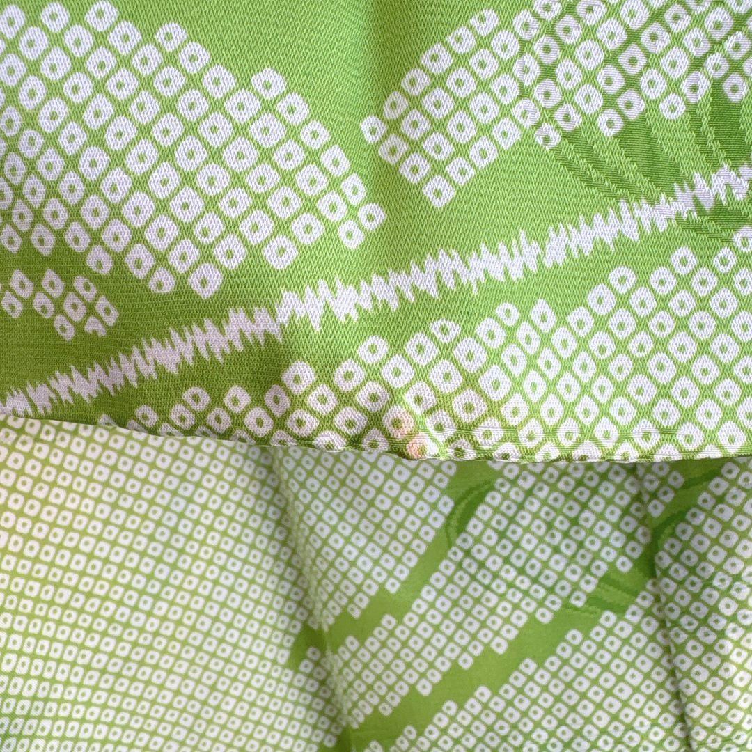 フルセット　七五三　7歳女の子　しぼり柄　鶴　流水　黒袋帯　刺繍　7065