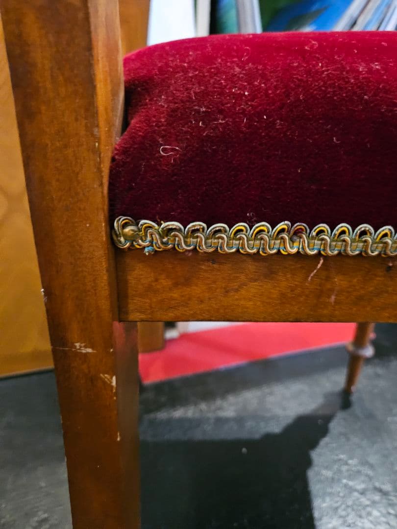 椅子　チェア　ベルベット　ロココ調　ドレッサー　昭和レトロ　アンティーク