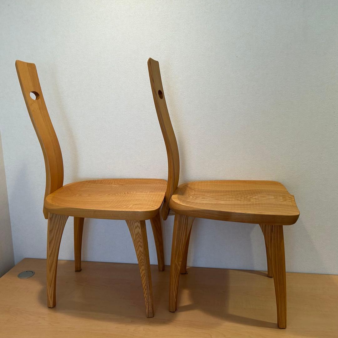 シラカワ 飛騨の匠工房シリーズ ダイニングチェア 2脚 直接引き取り可能