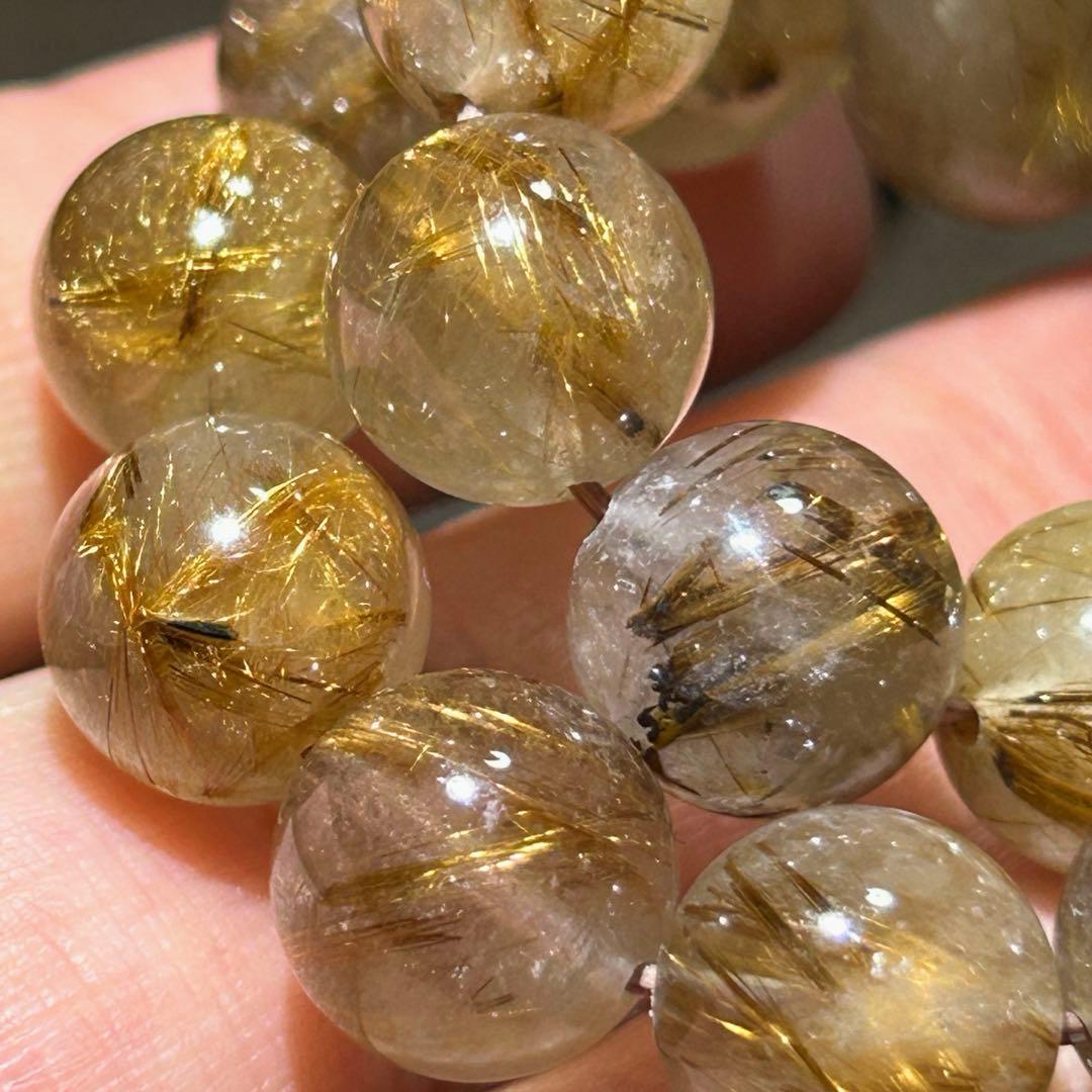 ⭐️高級品！タイガー タイチン　ルチル ブレス　福徳大黒秘宝⑦