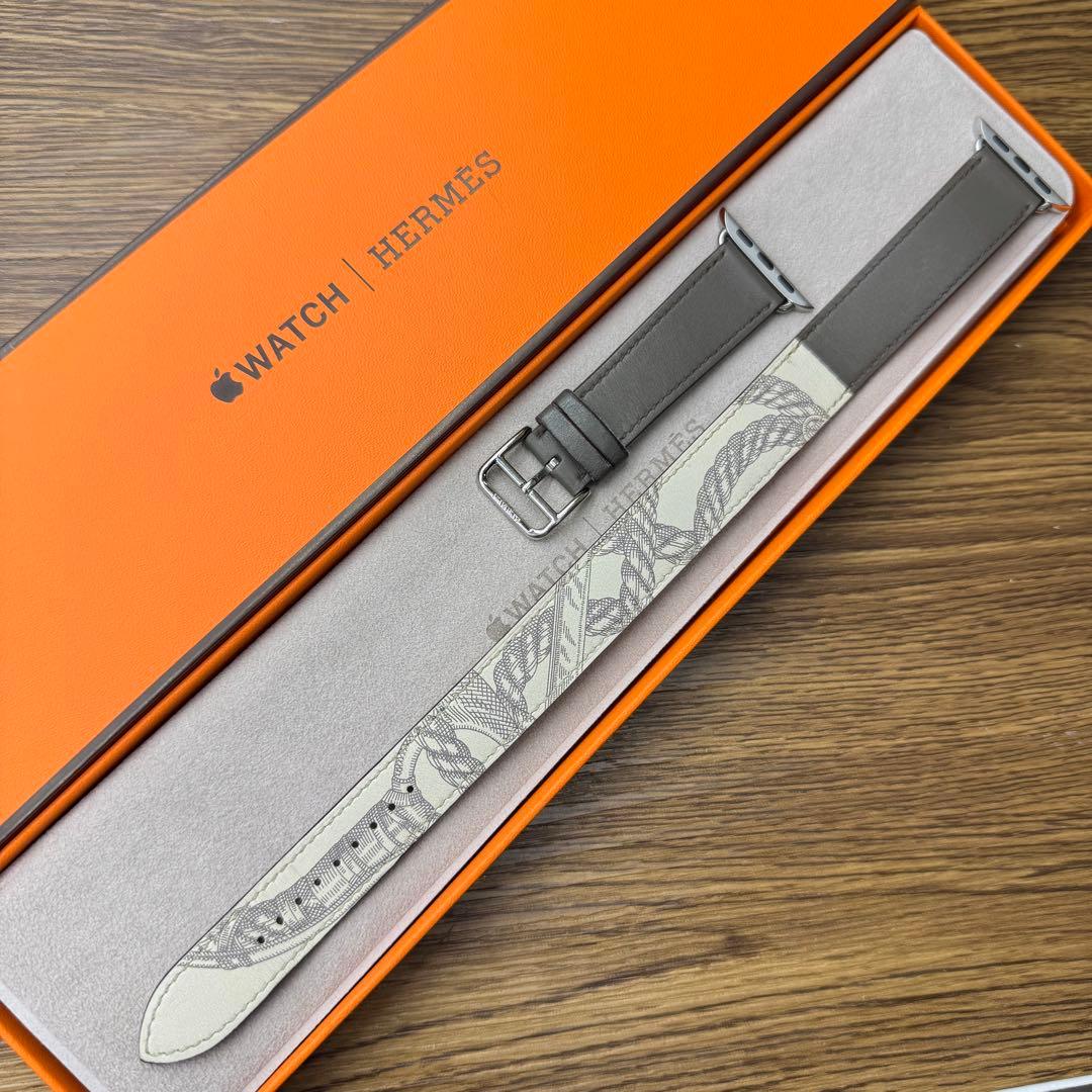 2343 Apple Watch エルメス　エタン　ドゥブルトゥール　グレー