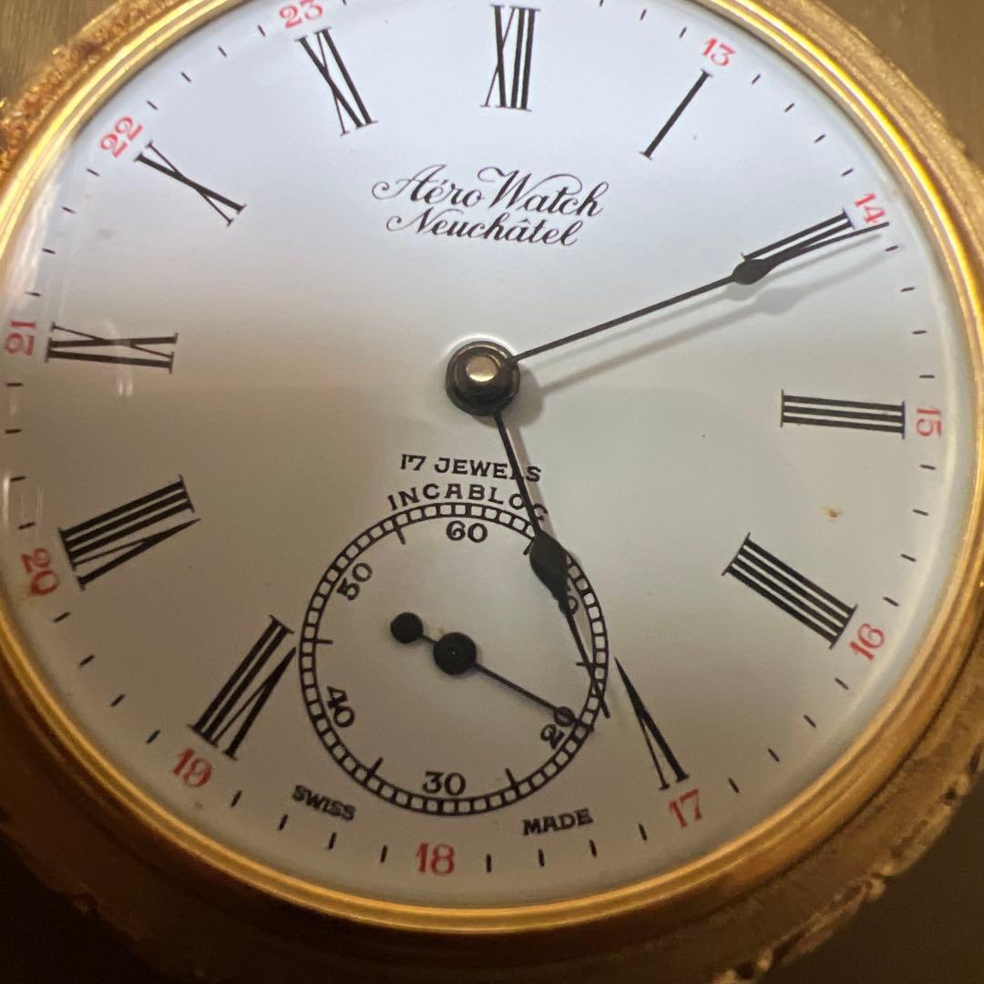 懐中時計　アンティーク　AERO WATCH