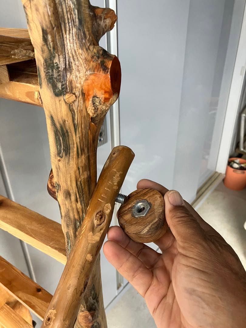 流木本棚７段ハンドメイド（組立て、分解可能）