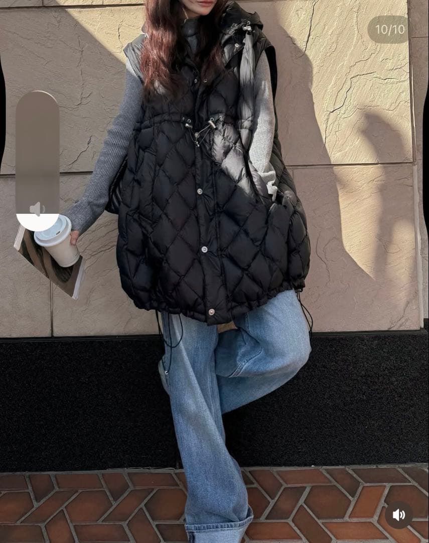 willfully×TAIONコラボ ダウンコート ブラックS