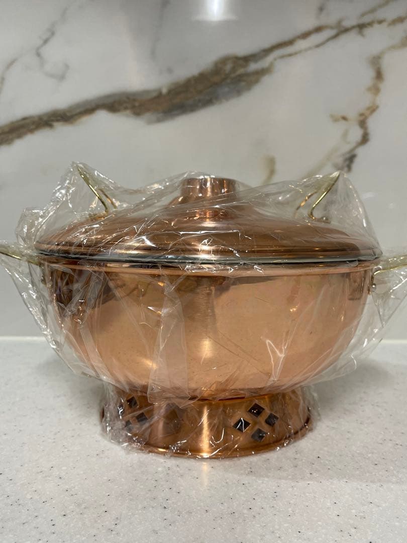 新潟県燕市新光金属のしゃぶしゃぶ鍋　未使用品　銅の輝きが美しい品