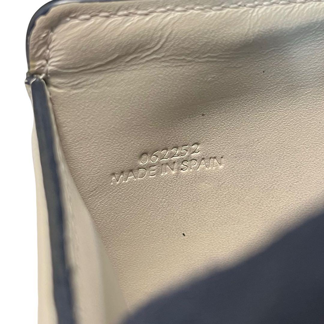 希少✨ロエベ 二つ折り財布 パズル レザー アナグラム ロゴ型押し バイカラー