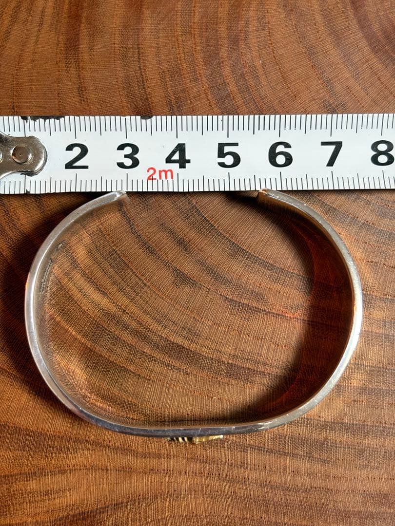 アリゾナフリーダム 幅12mm K18 太陽神　唐草バングル silver