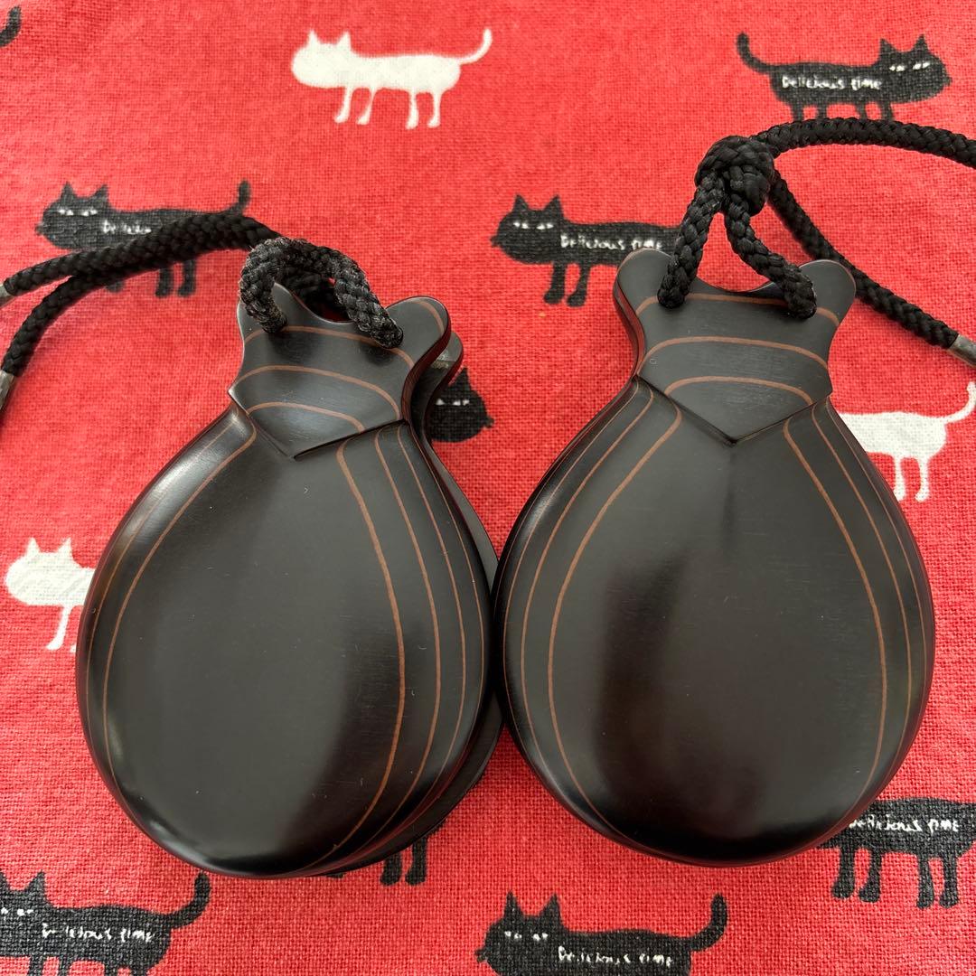 黒色 木製 カスタネット CASTAMELAS DEL SUR