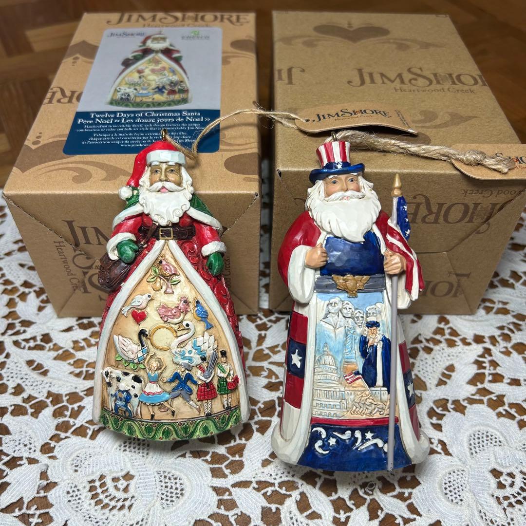 ジムショア　エネスコ　サンタ　クリスマス　オーナメント　JIMShore 2体