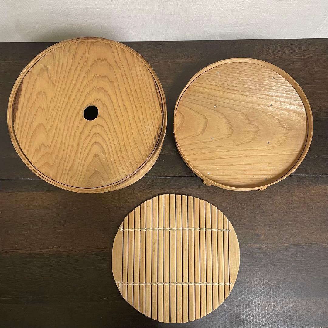 【12月限定】餅つき 蒸し器 和せいろ3段羽釜セット 木製昭和レトロお正月古民家