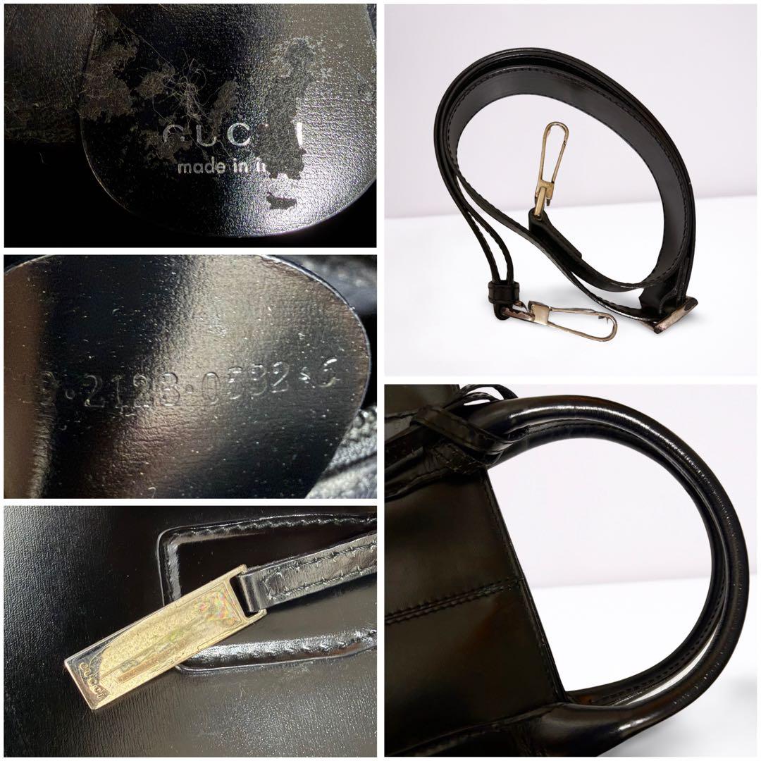 【正規品】グッチ GUCCI レザー 2WAY トートバッグ 黒 A4 男女兼用