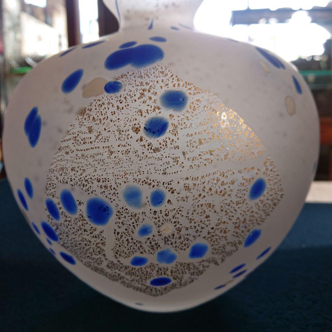 無形文化財　人間国宝　藤田喬平作　題名[氷海]ガラス花瓶