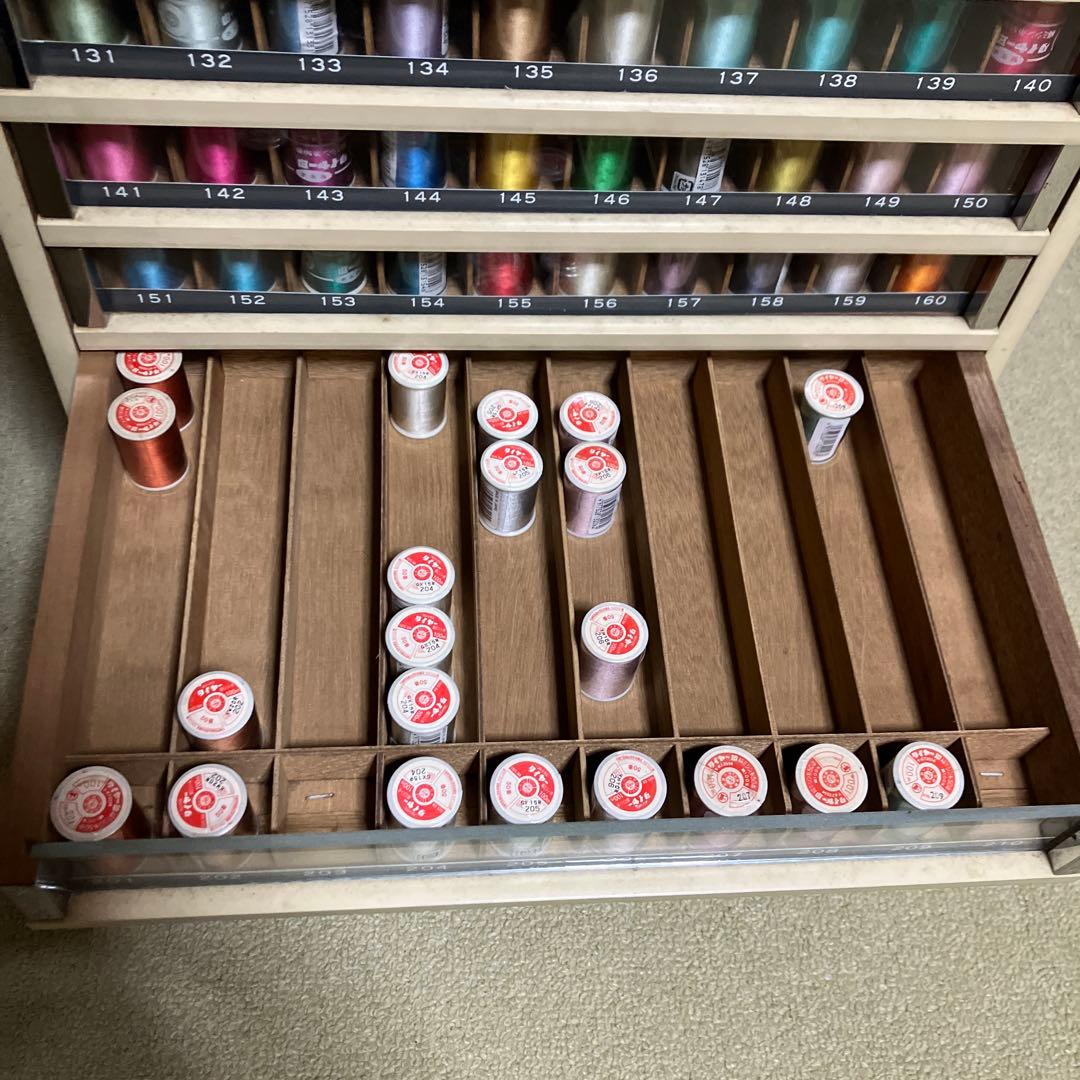 ミシン糸ケース　店頭ディスプレイ什器　昭和レトロ　アンティーク　タイヤー絹