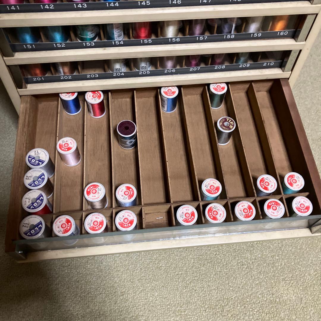 ミシン糸ケース　店頭ディスプレイ什器　昭和レトロ　アンティーク　タイヤー絹