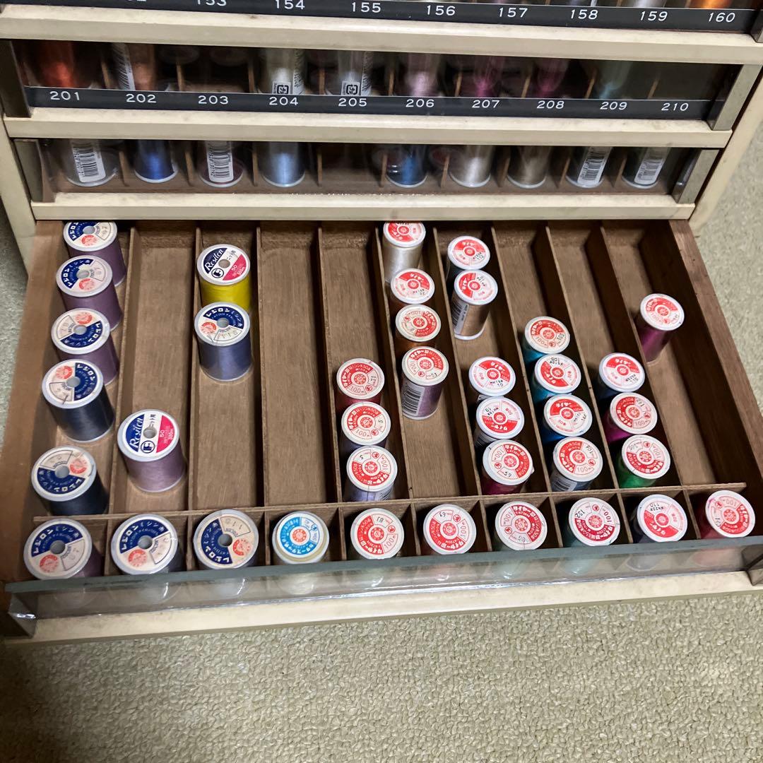 ミシン糸ケース　店頭ディスプレイ什器　昭和レトロ　アンティーク　タイヤー絹