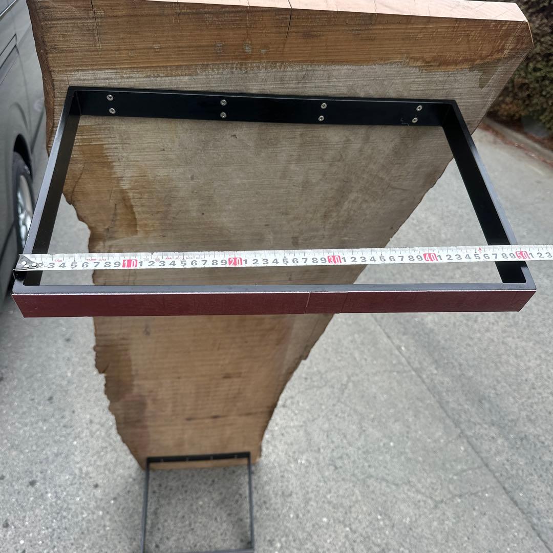 一枚板　テーブル　無垢　アイアン脚　ベンチ　ローテーブル　耳付き　座卓　山小屋
