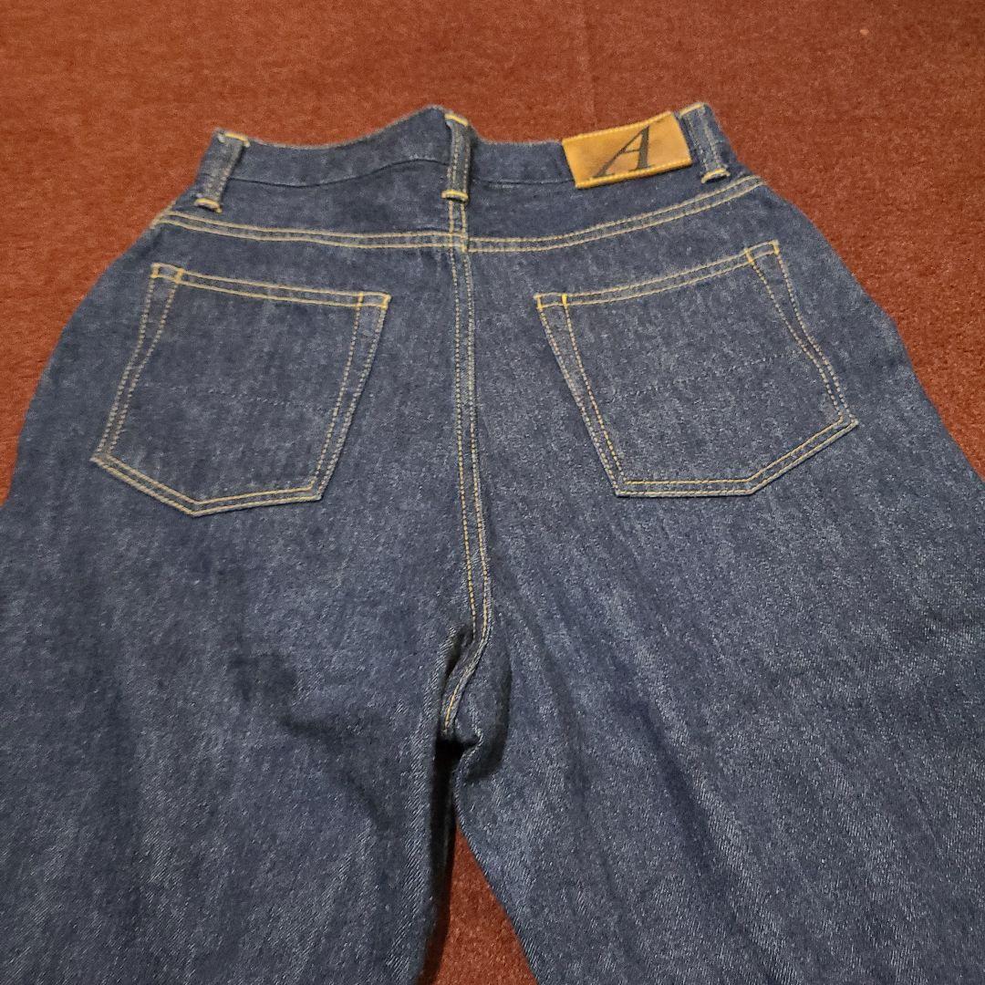 濃紺美品アナトミカw27ジッパーフライセルビッジ革パッチチェーンステッチ