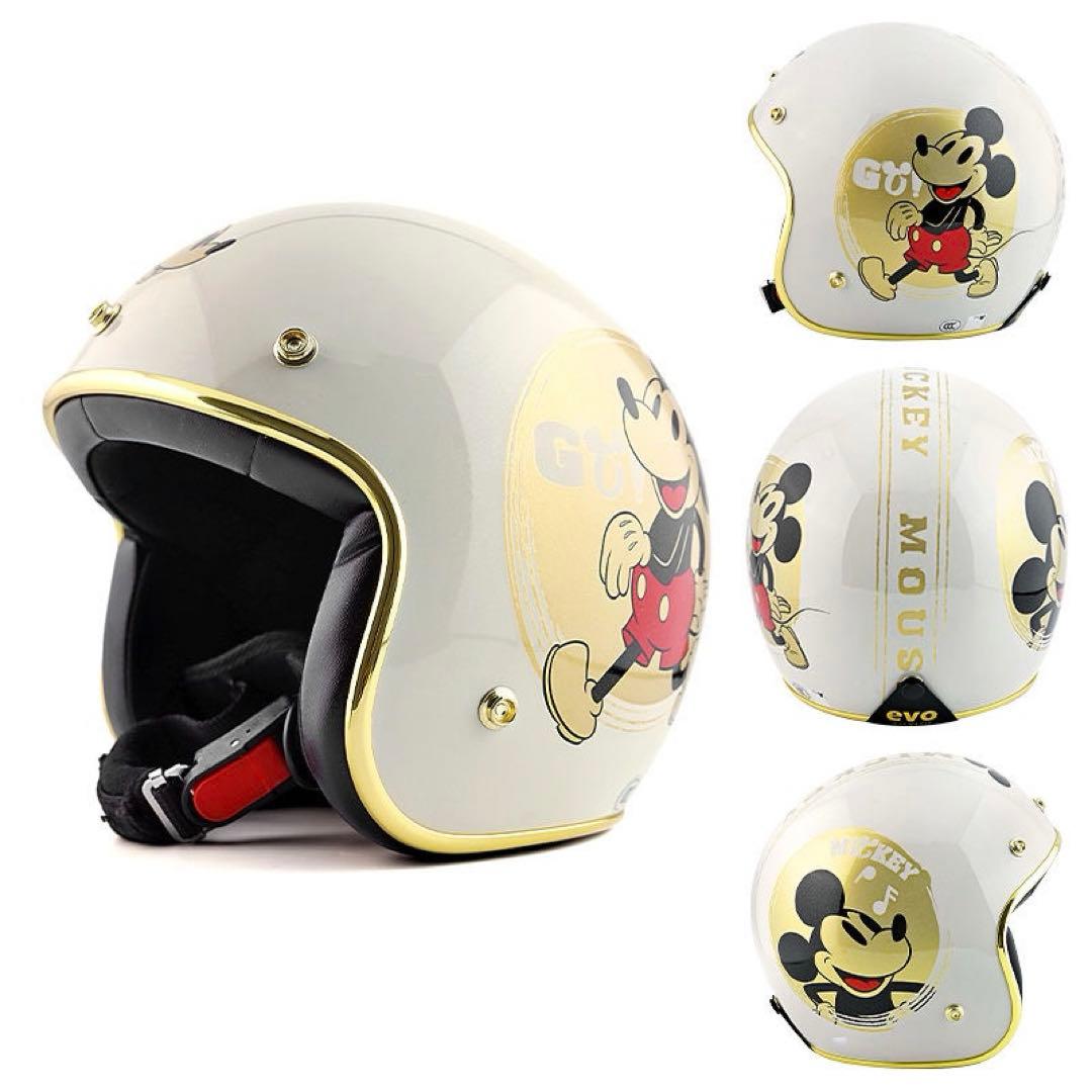 ミッキーマウスジェットヘルメットキャラクター バイクヘルメット可愛いヘルメット
