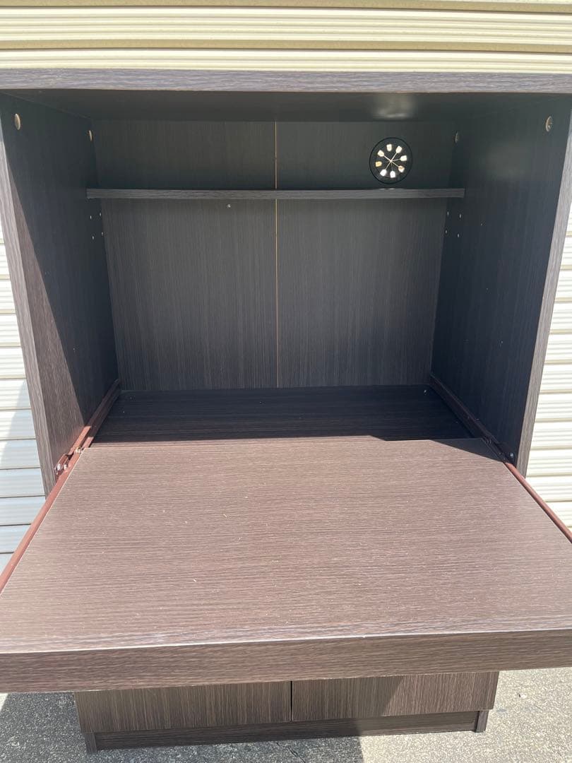 中古 キッチンボード レンジボード 収納 スライド式 キッチンシェルフ