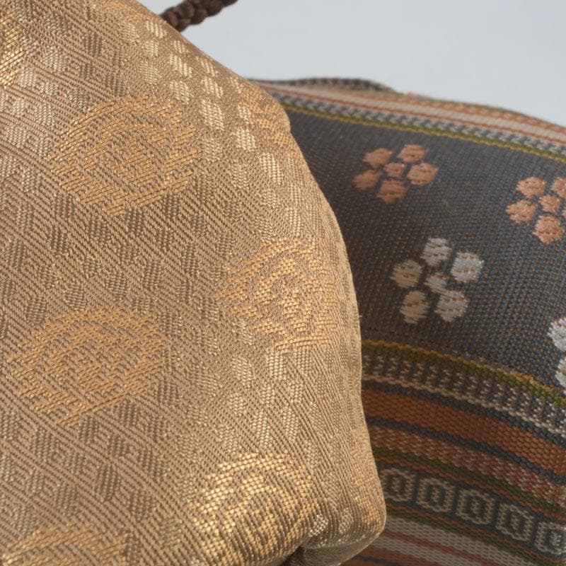 茶道具　備前焼　伊勢崎紳作　肩衝茶入　仕覆二点付　共箱　C　9774