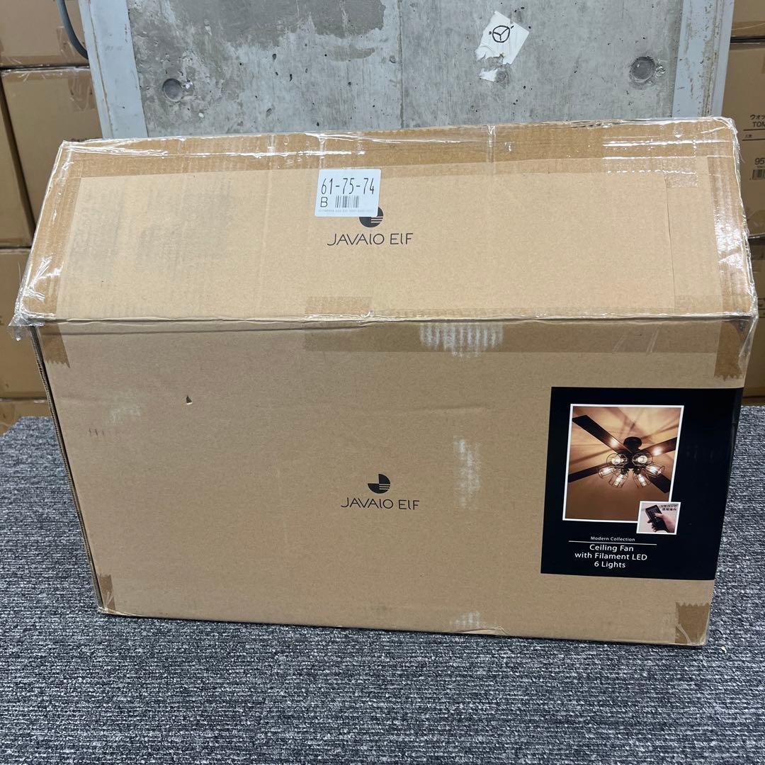 シーリングファン フィラメントLED 6灯 ゴールド JE-CF048-BK