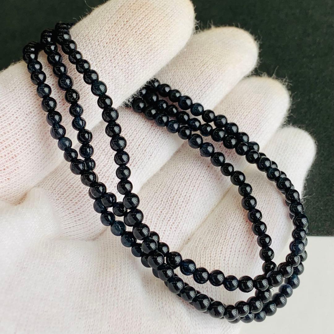 インディゴライトトルマリンブレスレット　ネックレス兼用　希少　ハイランク品