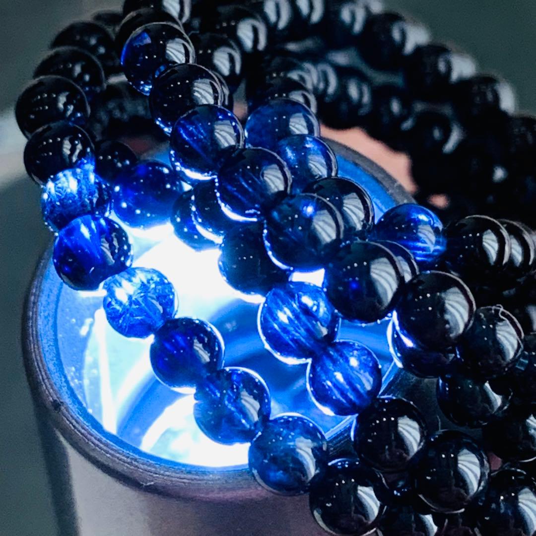 インディゴライトトルマリンブレスレット　ネックレス兼用　希少　ハイランク品