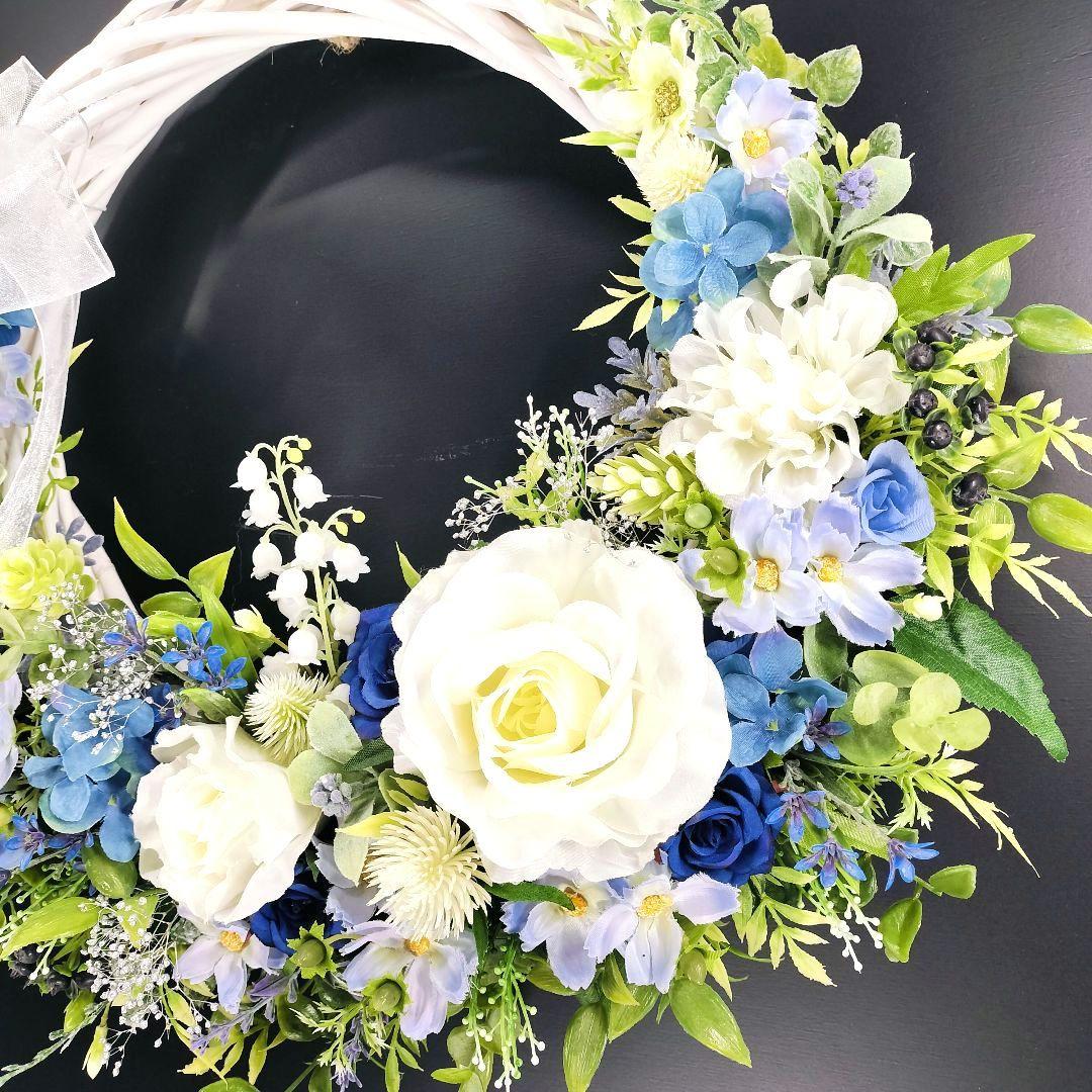 商品名【葵衣】ゆきこ❤️ローズとすずらんのフラワーリース 春リース