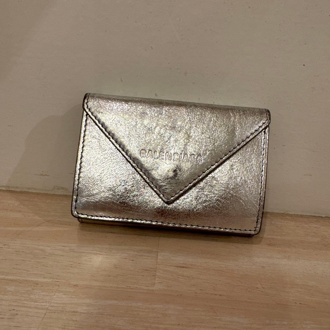 BALENCIAGA シルバー 三つ折り財布