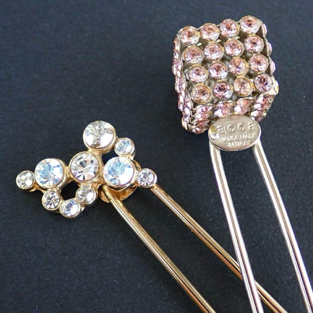 【2本セット】acca アッカ スティック 2つセット ヘアピン スワロフスキー