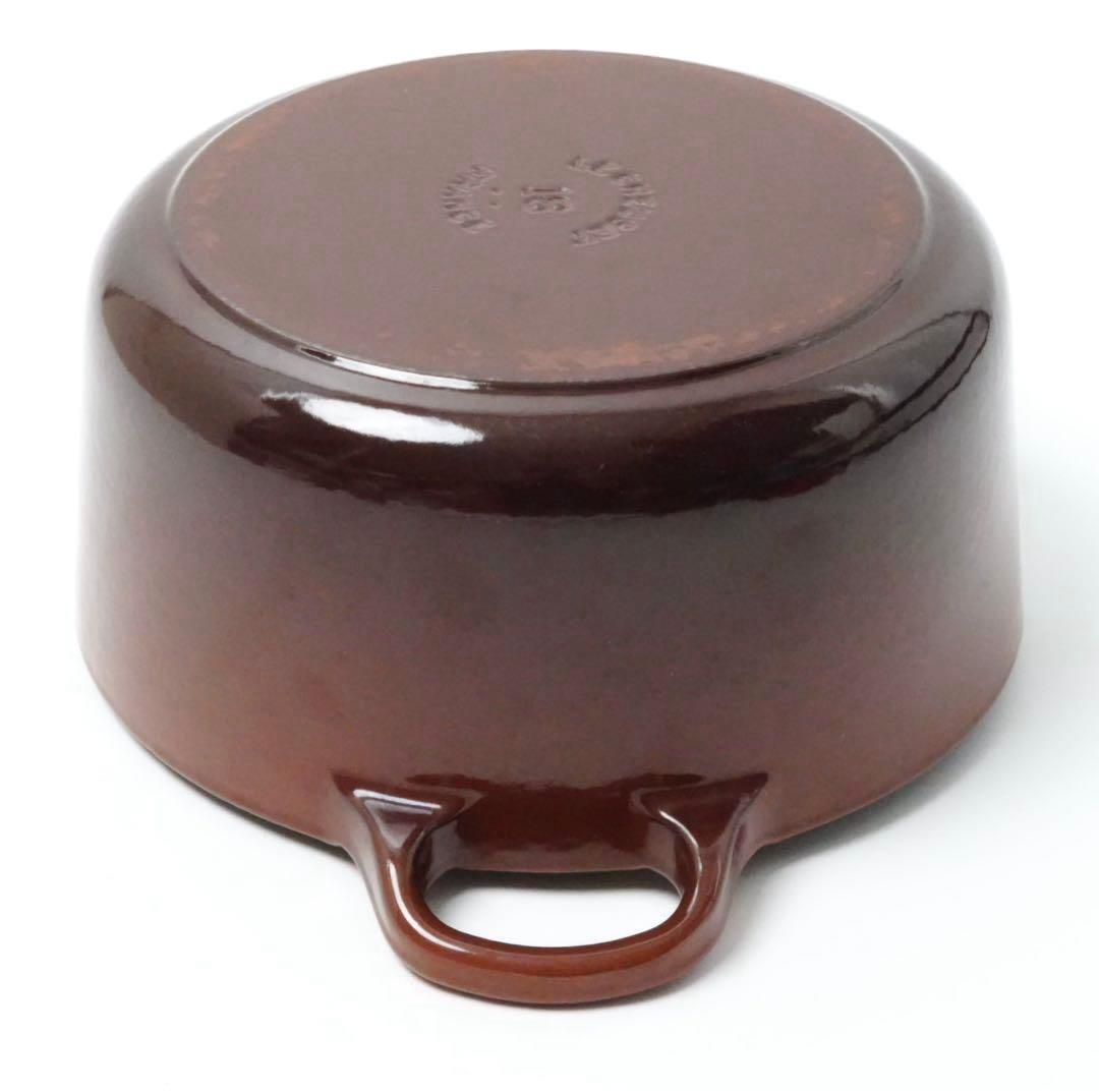 【美品】LE CREUSET　ココット ロンド チェスナット　18cm