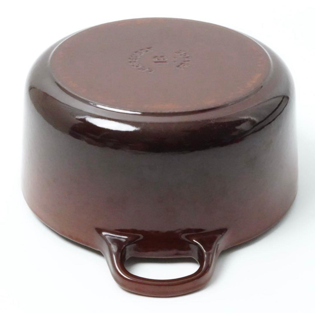 【美品】LE CREUSET　ココット ロンド チェスナット　18cm
