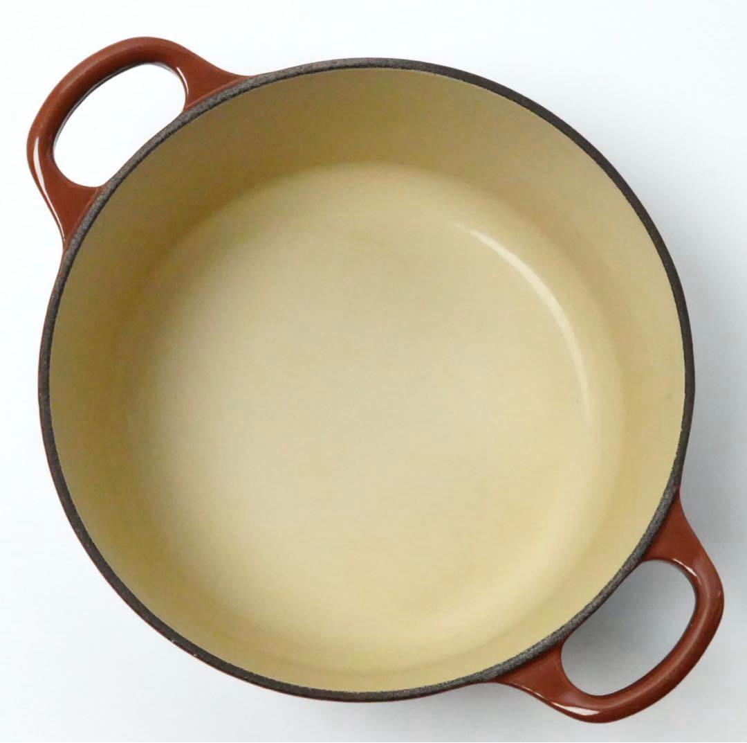 【美品】LE CREUSET　ココット ロンド チェスナット　18cm