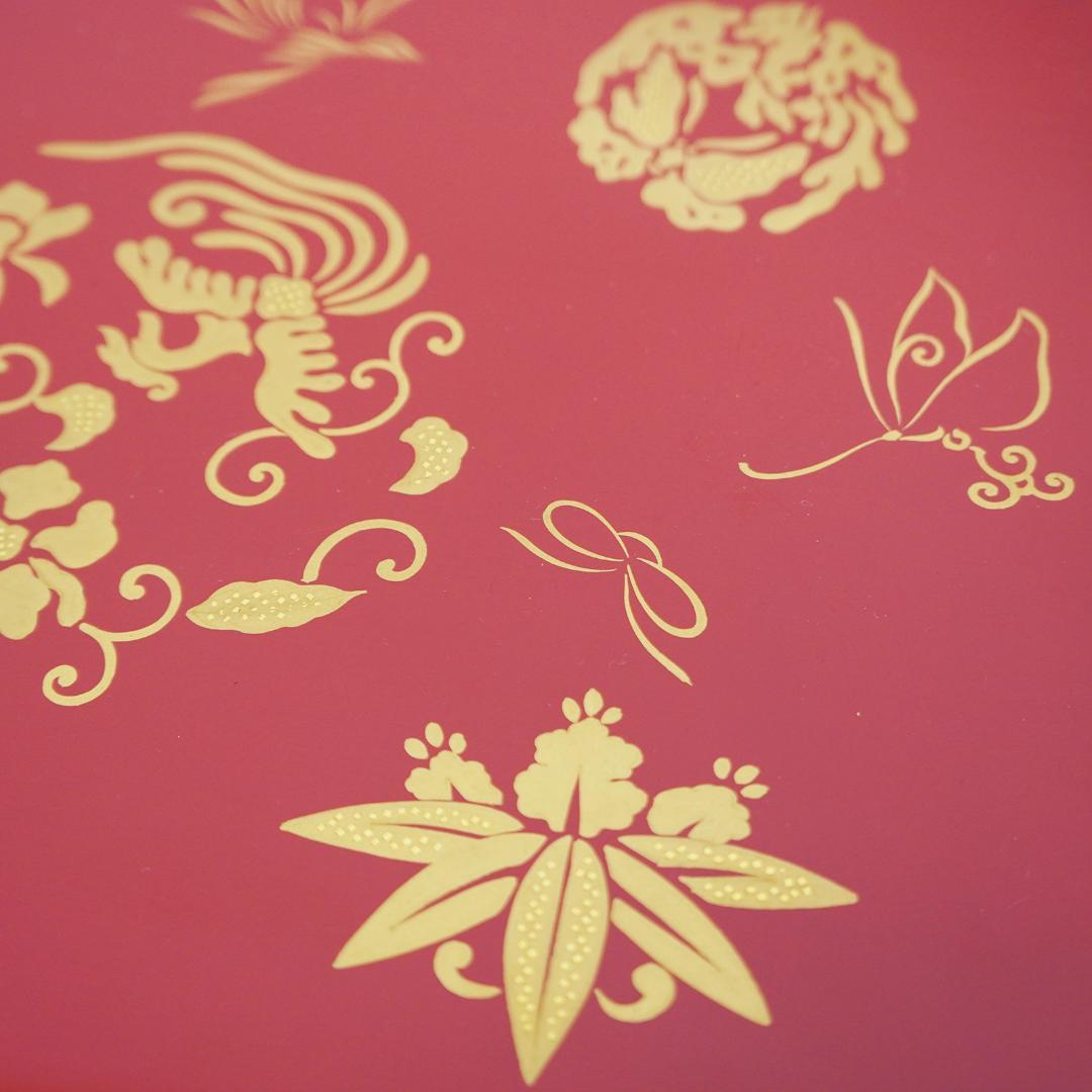 漆 蒔絵 重箱 五段 蓋2枚付き 松竹梅 縁起物 収納箱 付属