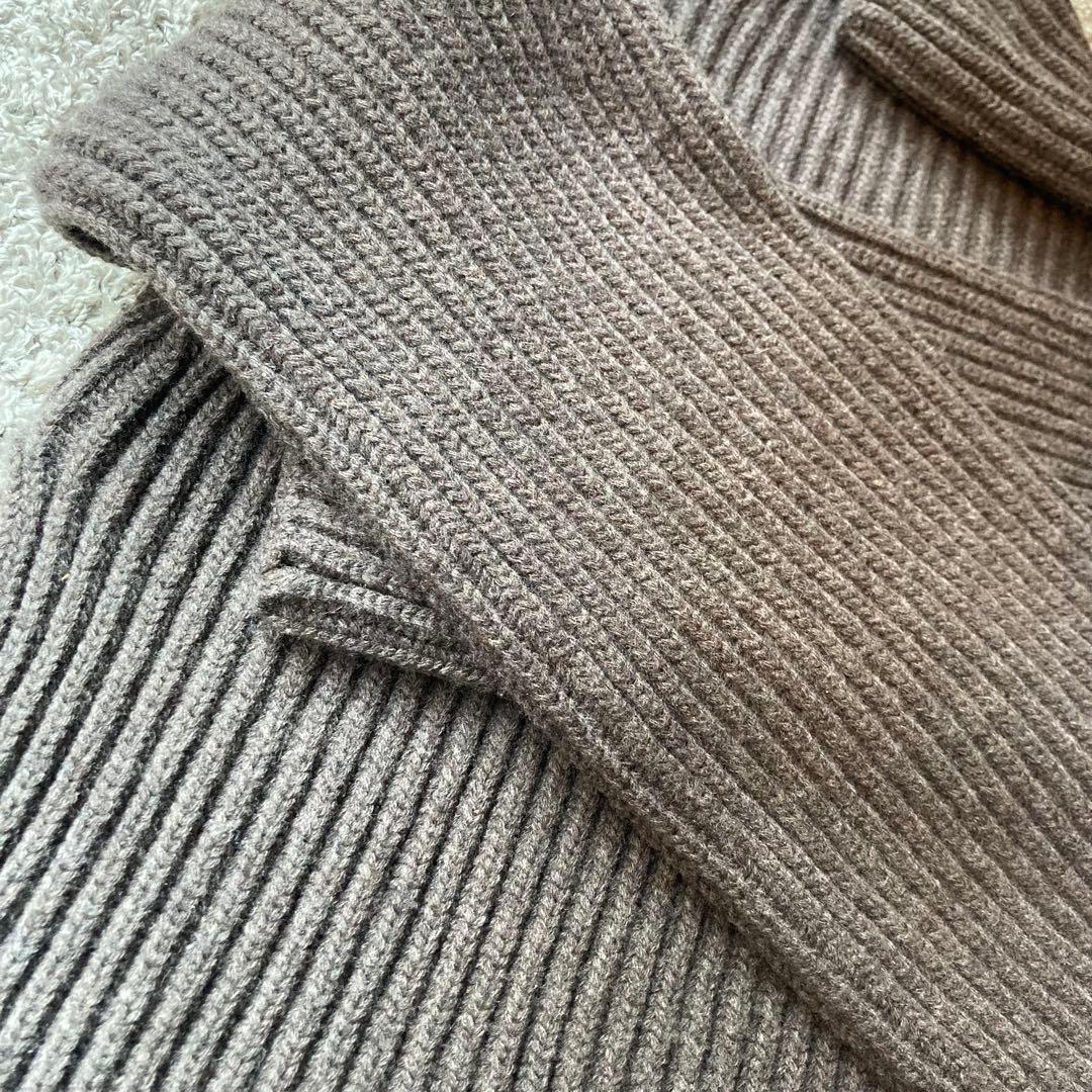 トップス THE SHISHIKUI HIGH NECK KNIT /DARK BROWN