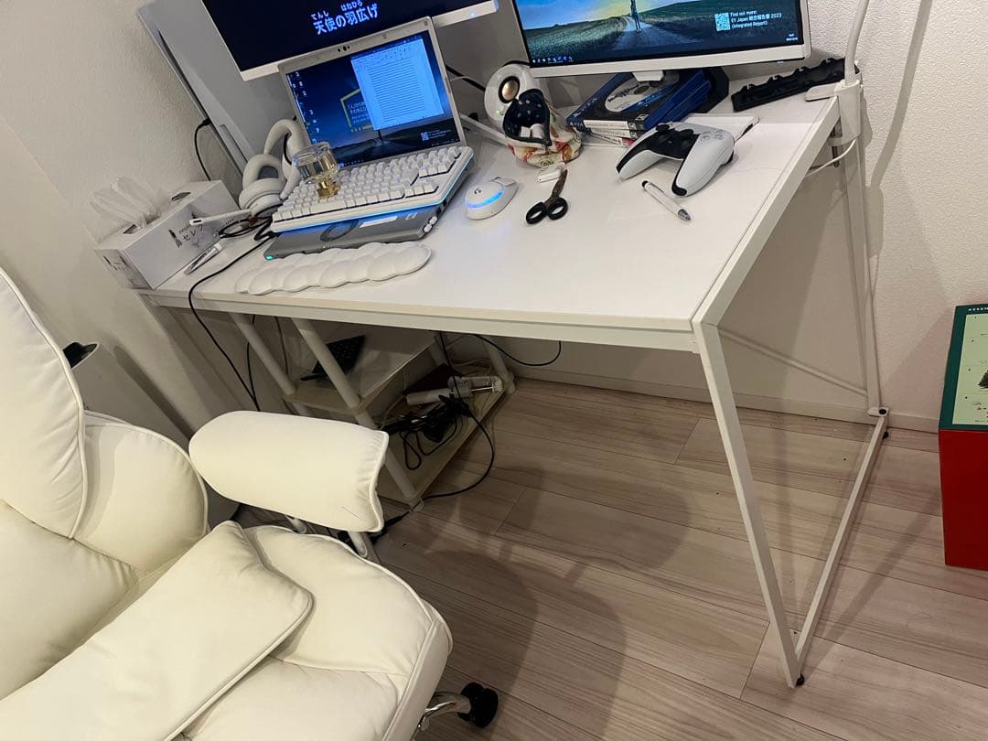 サンワダイレクト オフィスデスク 白