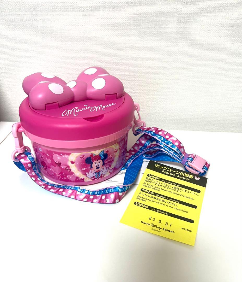 新品未使用　タグ付き　ミニー　ポップコーンバケット　引き換え券付き　パルパルーザ