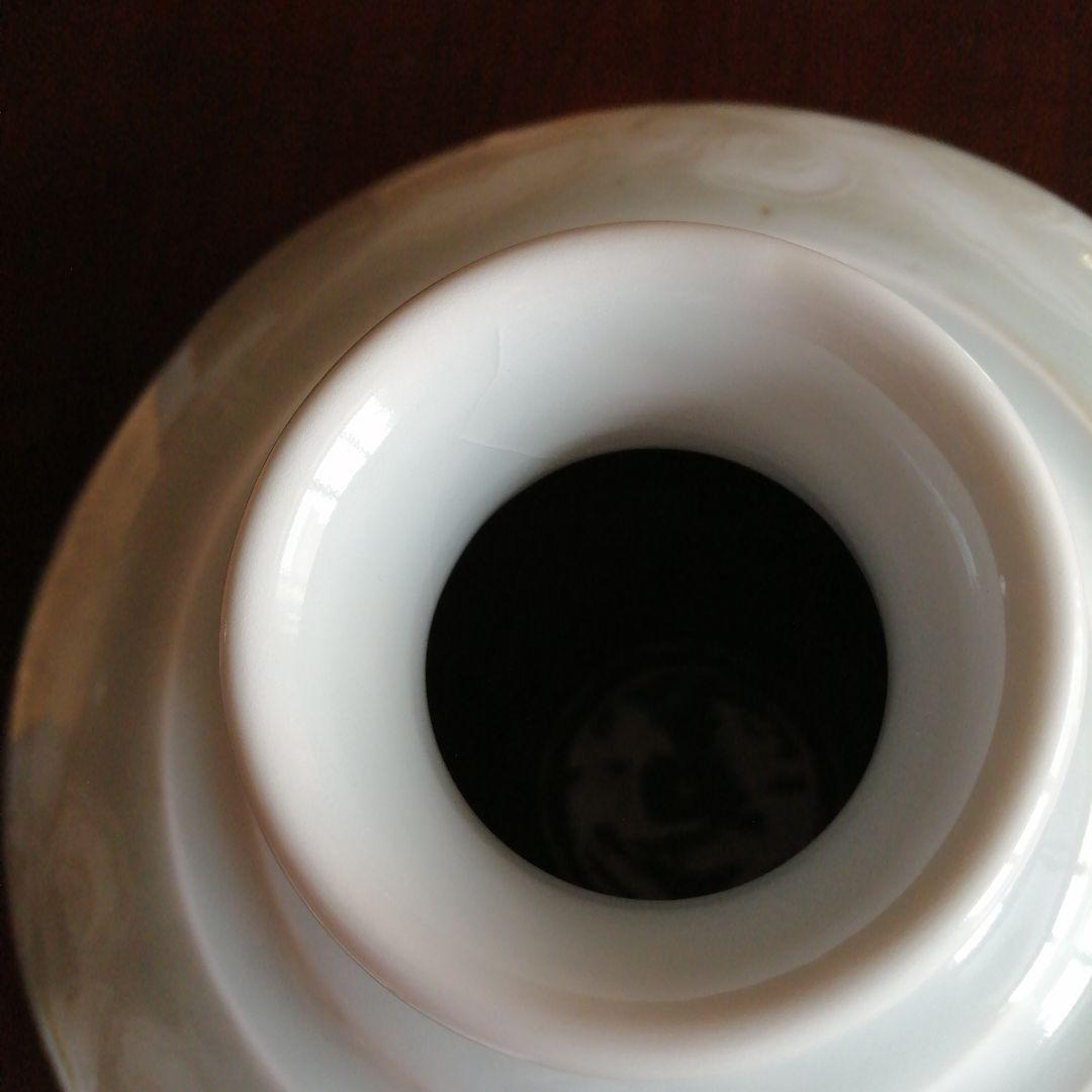 瀬戸焼　金子岩令　青白磁花瓶　32cm