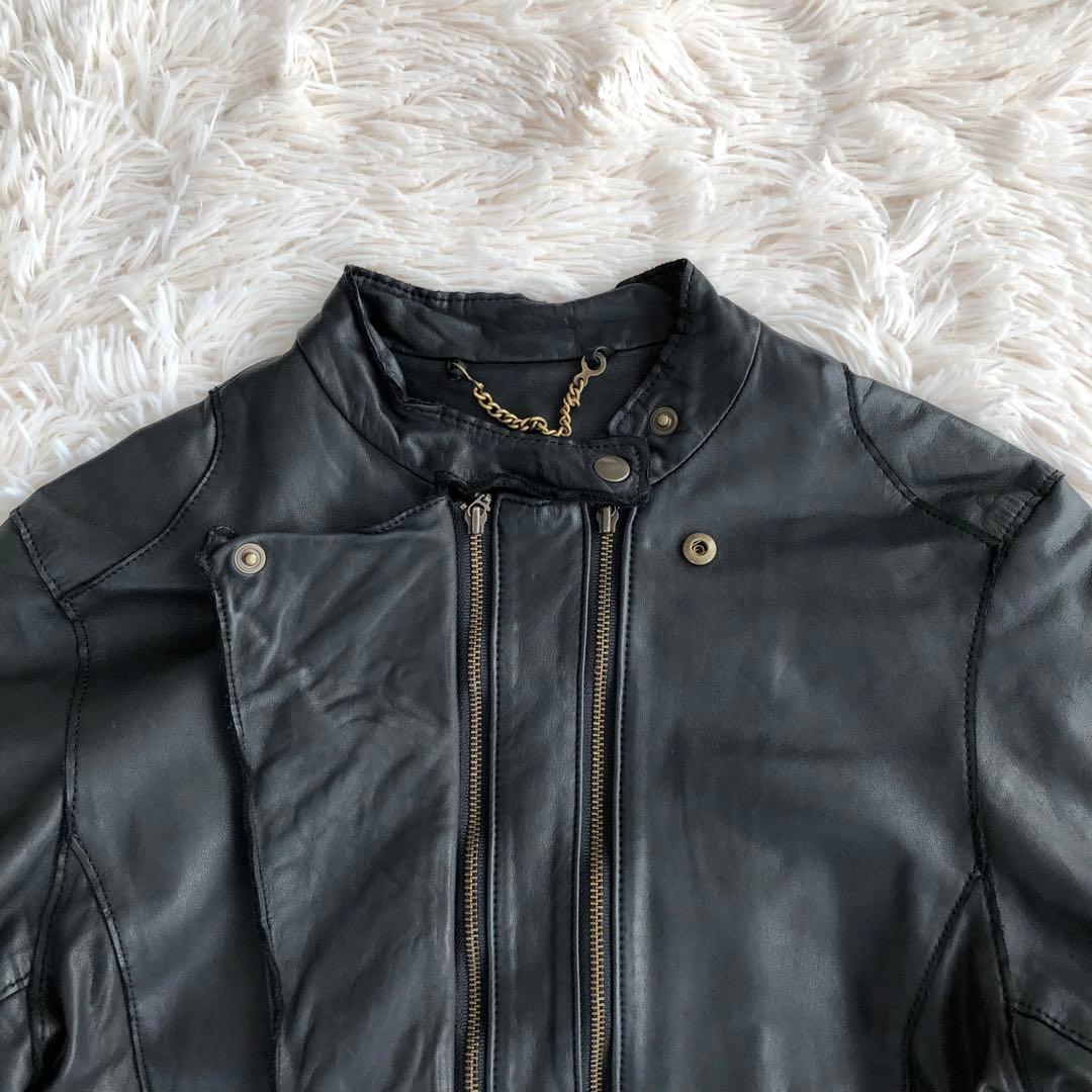 L‘Appartement×Sisiiアパルトモンレザージャケットブラック黒牛革