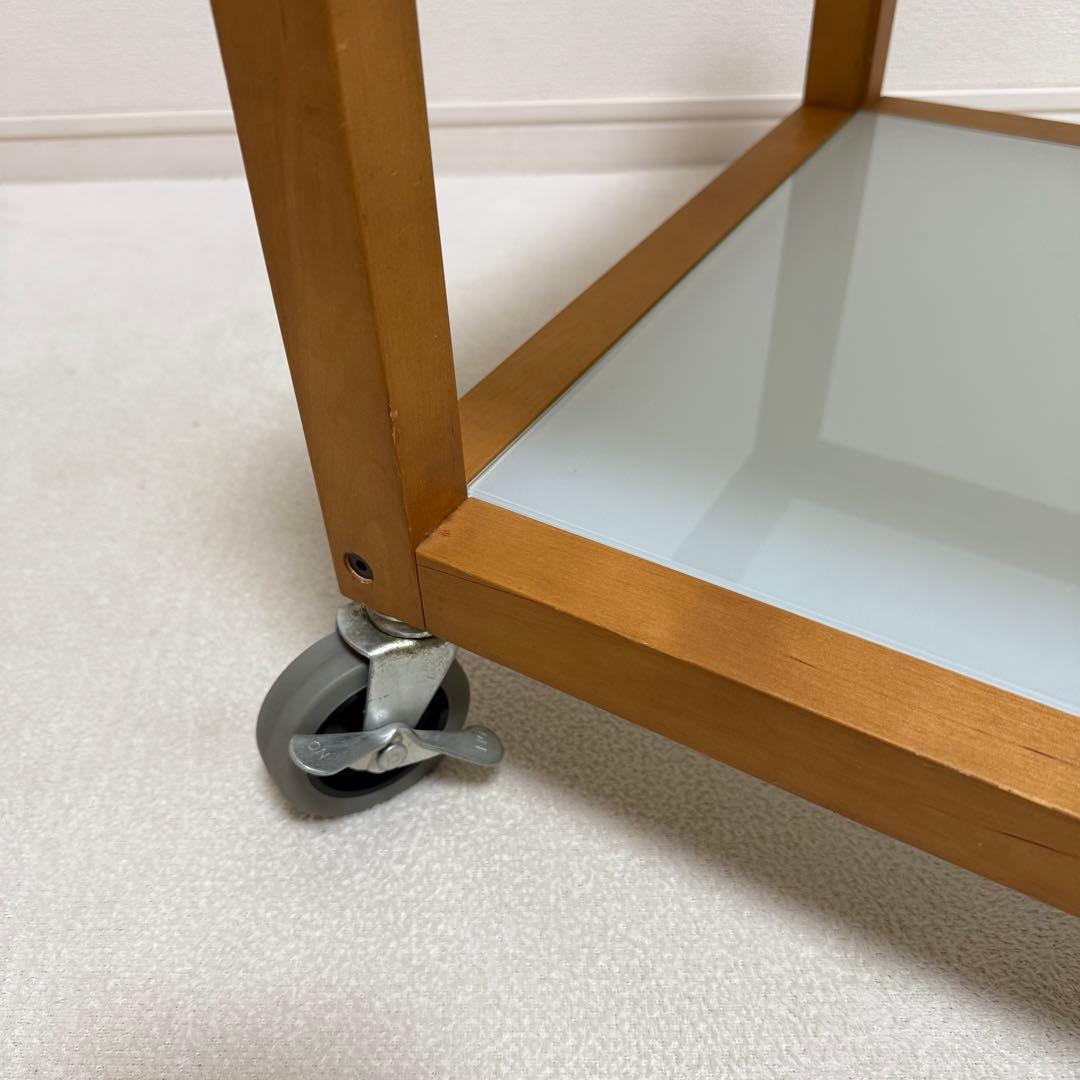 【廃盤・希少】無印良品 ガラス天板 正方形　サイドテーブル　北欧　ローテーブル