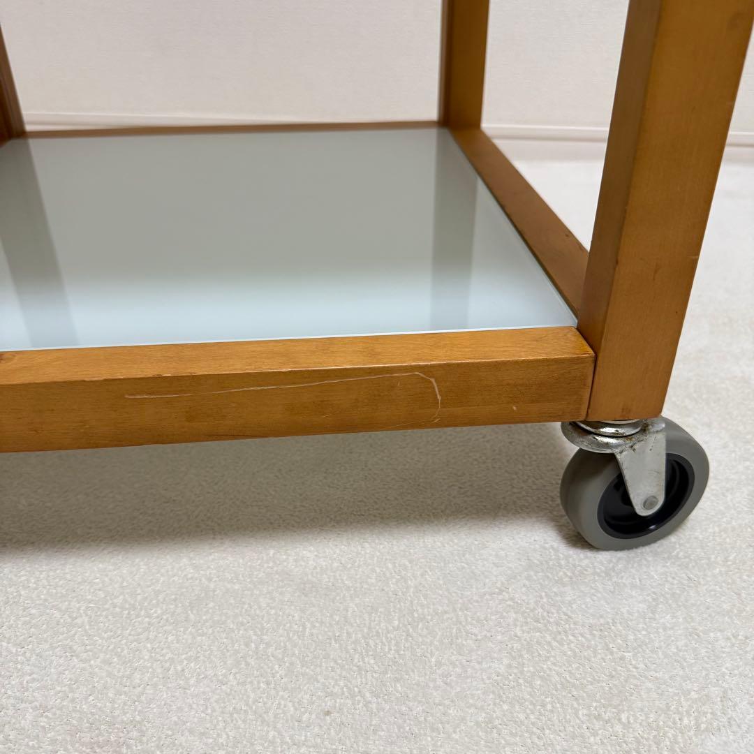 【廃盤・希少】無印良品 ガラス天板 正方形　サイドテーブル　北欧　ローテーブル