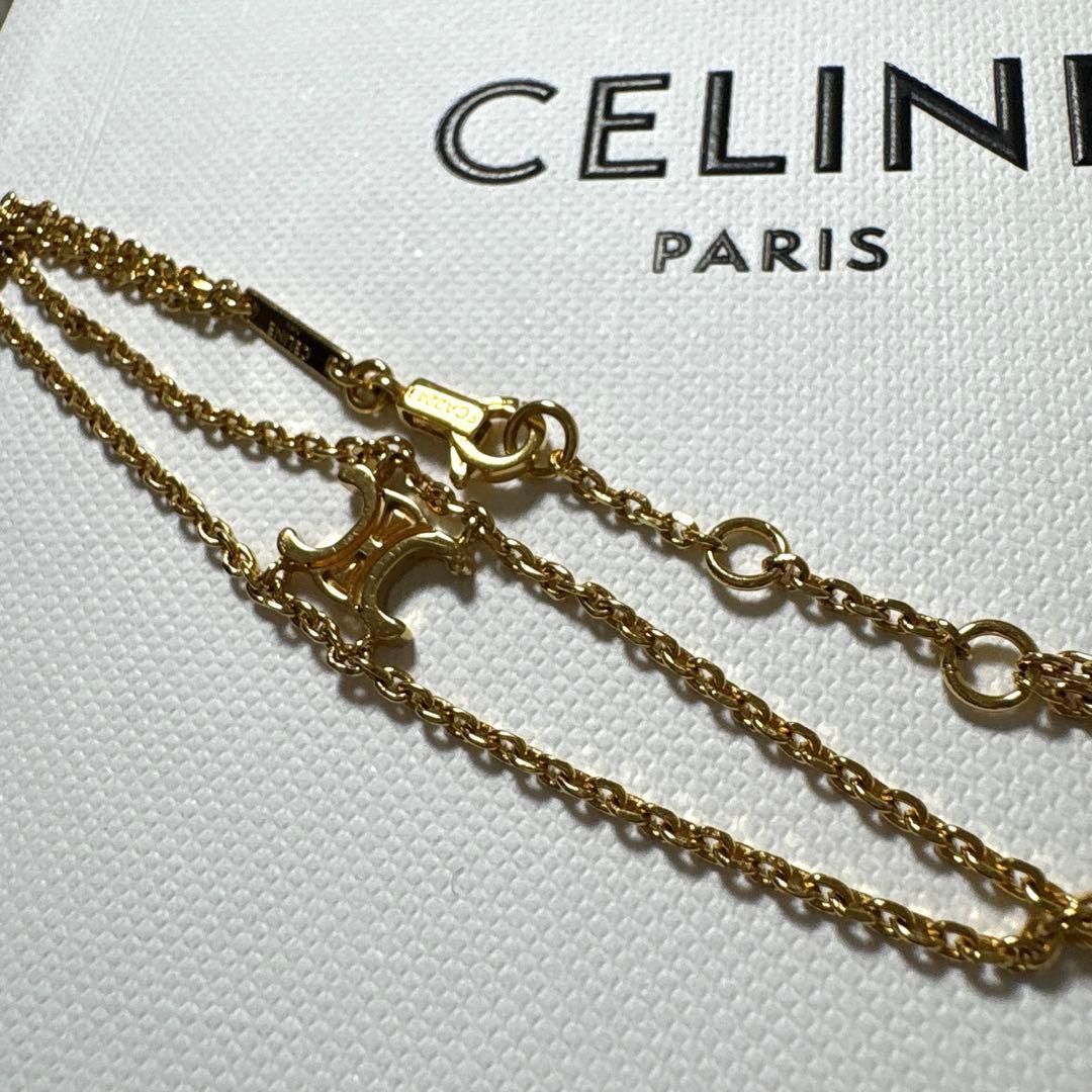 お値下げ　ほぼ未使用　完売品　CELINE トリオンフ サスペンダーブレスレット