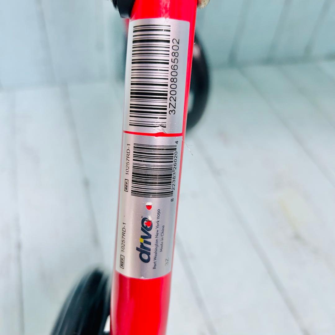 DRIVE ドライブメディカル　歩行車　歩行器　シルバーカー　レッド　美品